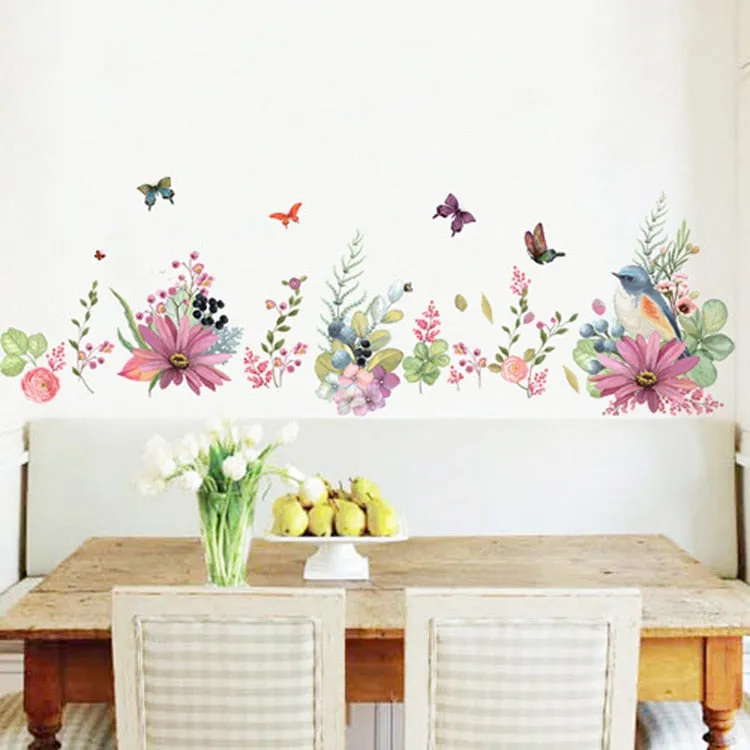 Flowers and Butterflies Wall Sticker