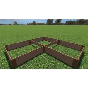 Frame It All | Tool-Free Arrowhead Straight Corner Raised Garden Bed 8' X 8' X 11" - Classic Sienna