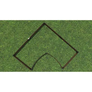 Frame It All | Tool-Free Grand Concourse Interior Curved Corner Raised Garden Bed 8' X 8' X 5.5" - Uptown Brown - 1" Profile