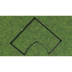 Frame It All | Tool-Free Grand Concourse Interior Curved Corner Raised Garden Bed 8' X 8' X 5.5" - Weathered Wood - 1" Profile