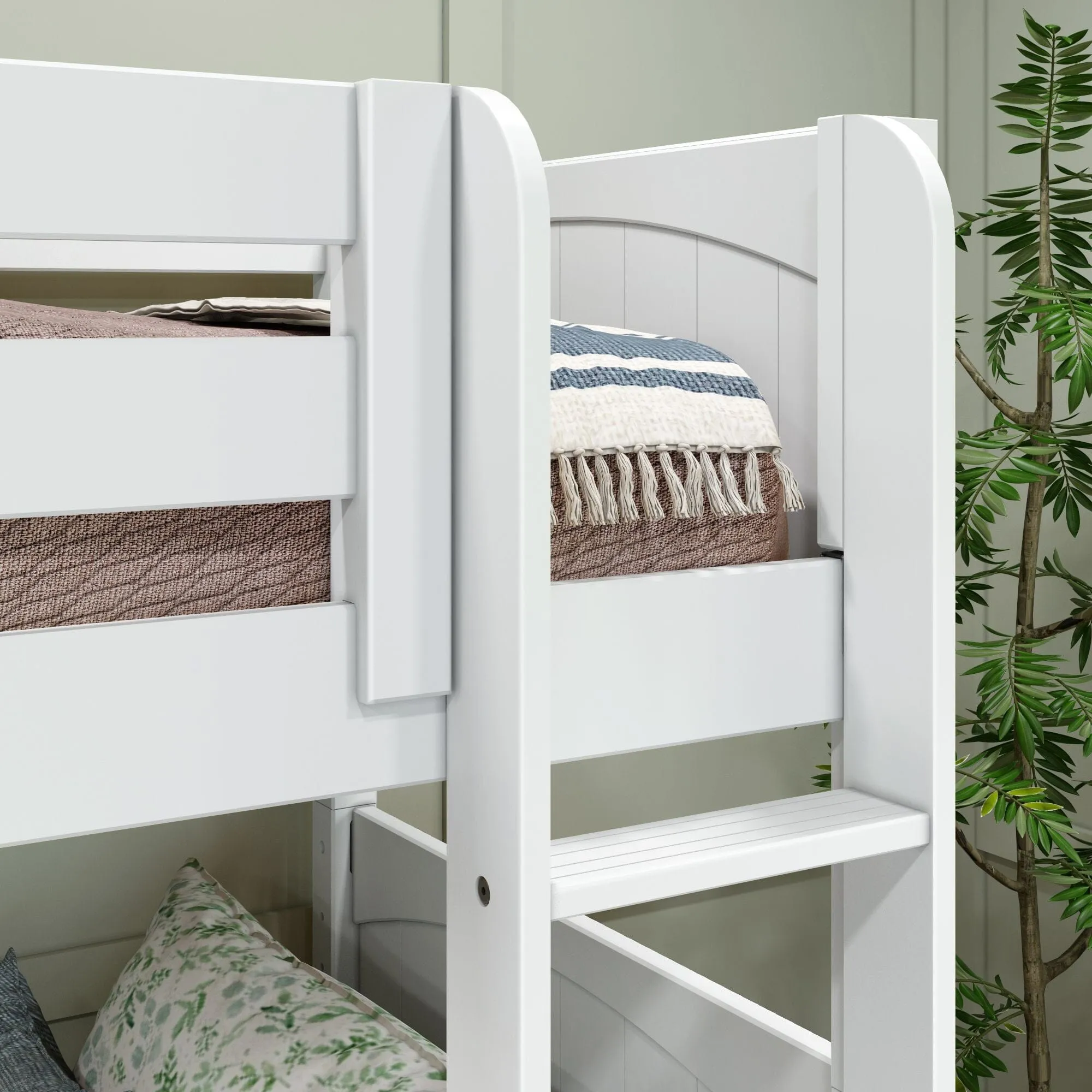 Full   Twin Medium Corner Bunk with Ladders