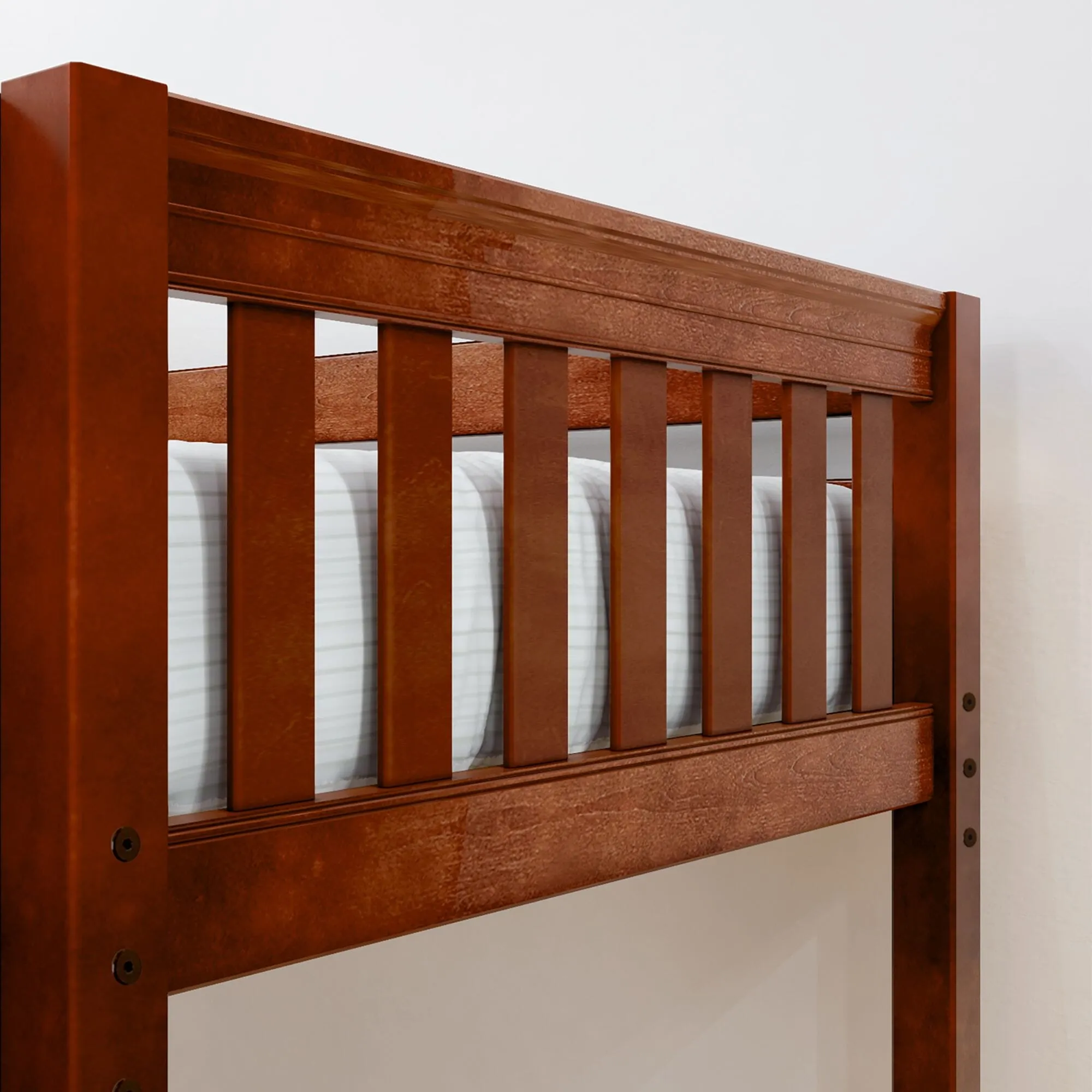 Full   Twin Medium Corner Bunk with Ladders