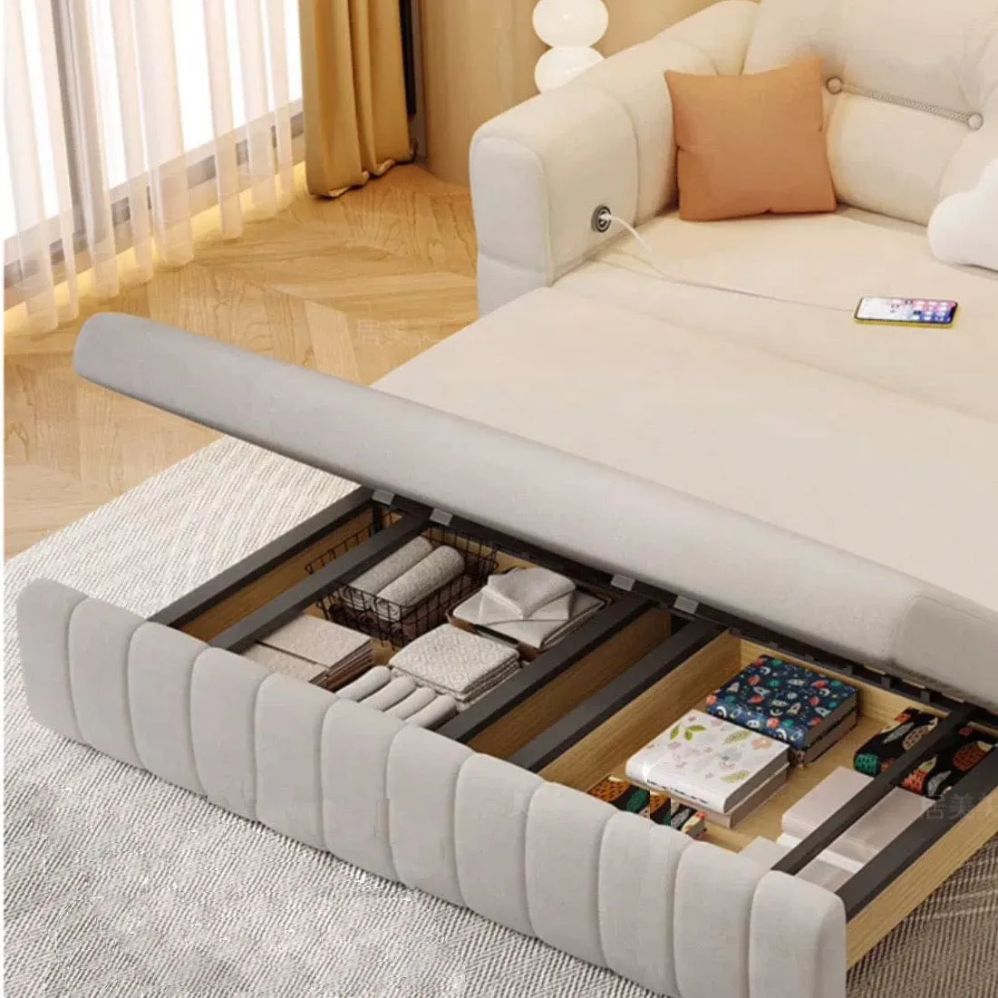 Gary Scratch Resistant Storage Sofa Bed