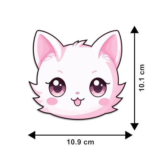 Gift Me Bazar Set of 4 Cartoon Animal Wooden Coasters Home and Kitchen, Office Table, Dining Table, Home Decor | Cute Cat Coasters | Tabletop Square Coasters