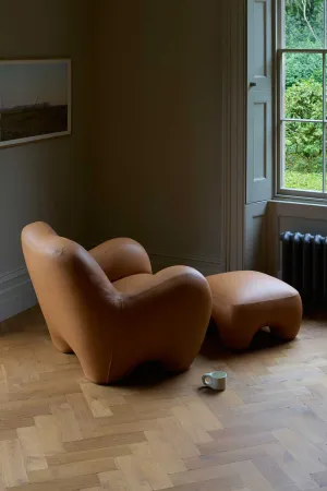 GUMMY ARMCHAIR / SAVANNE LEATHER BEIGE