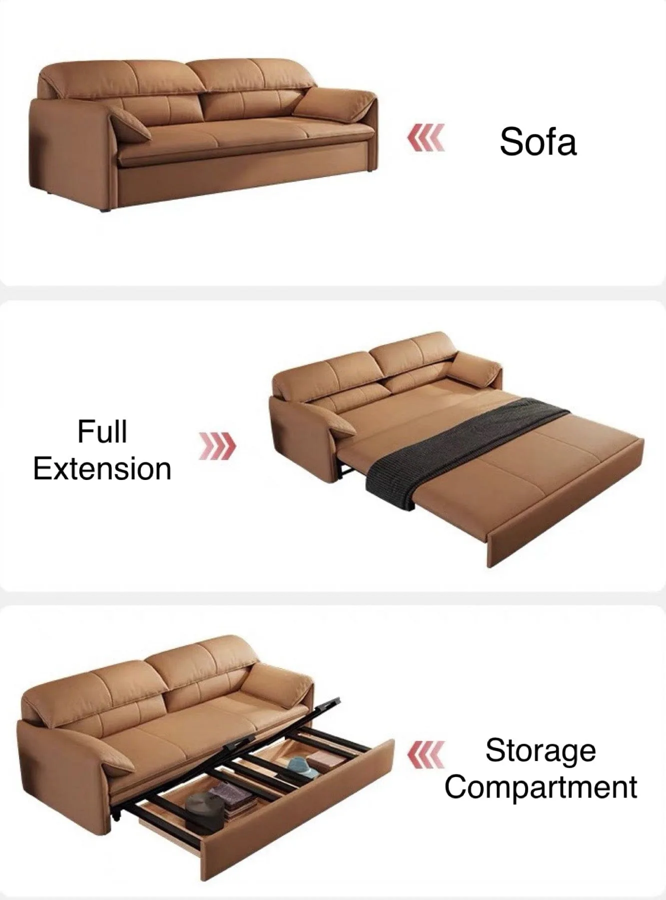 Helinski Spill Proof Storage Sofa Bed