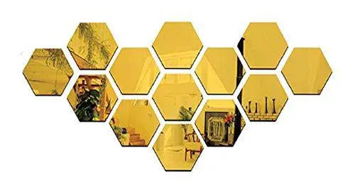 Hexagon Acrylic Mirror Wall Stickers