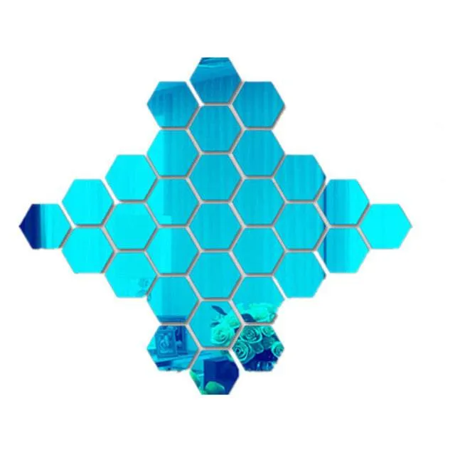 Hexagon Acrylic Mirror Wall Stickers