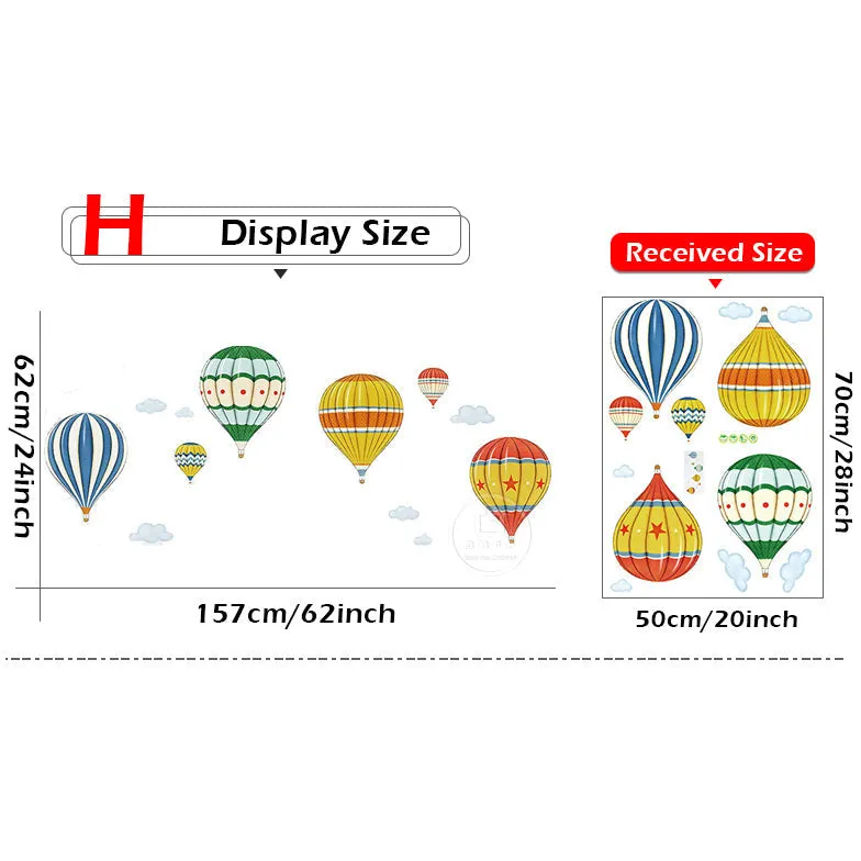Hot Air Balloon Wall Stickers