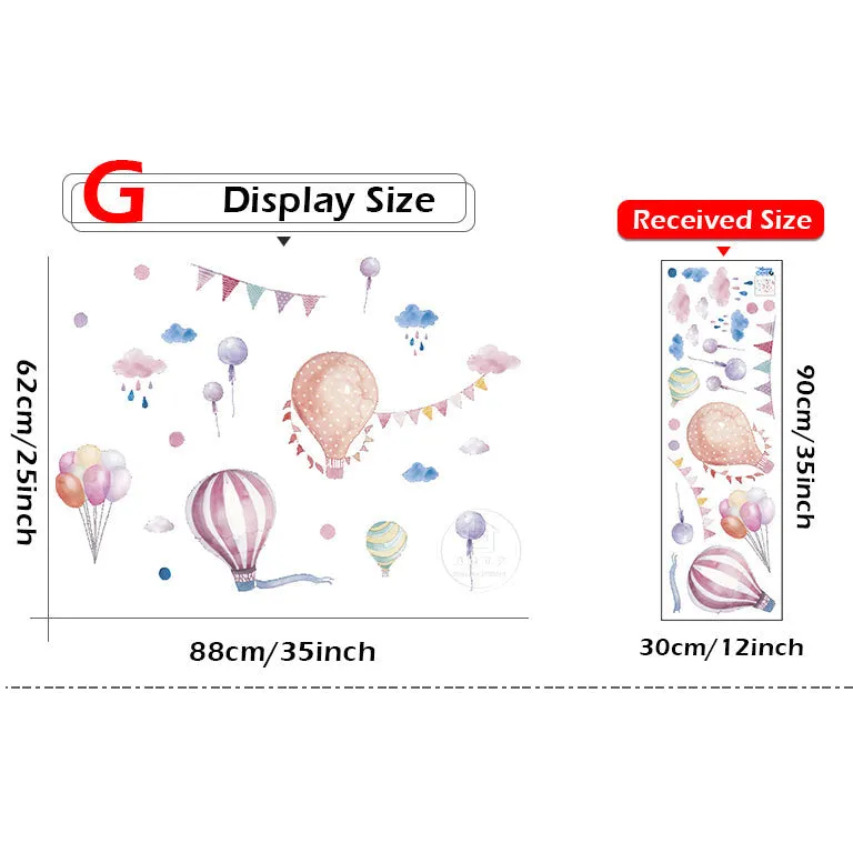 Hot Air Balloon Wall Stickers