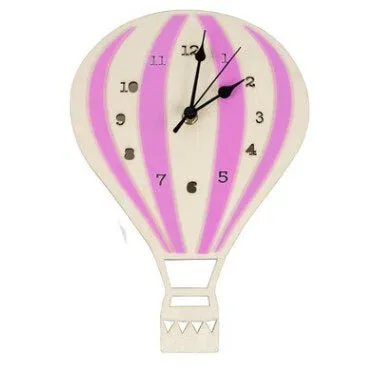 Hot Air Balloon Wooden Wall Clock