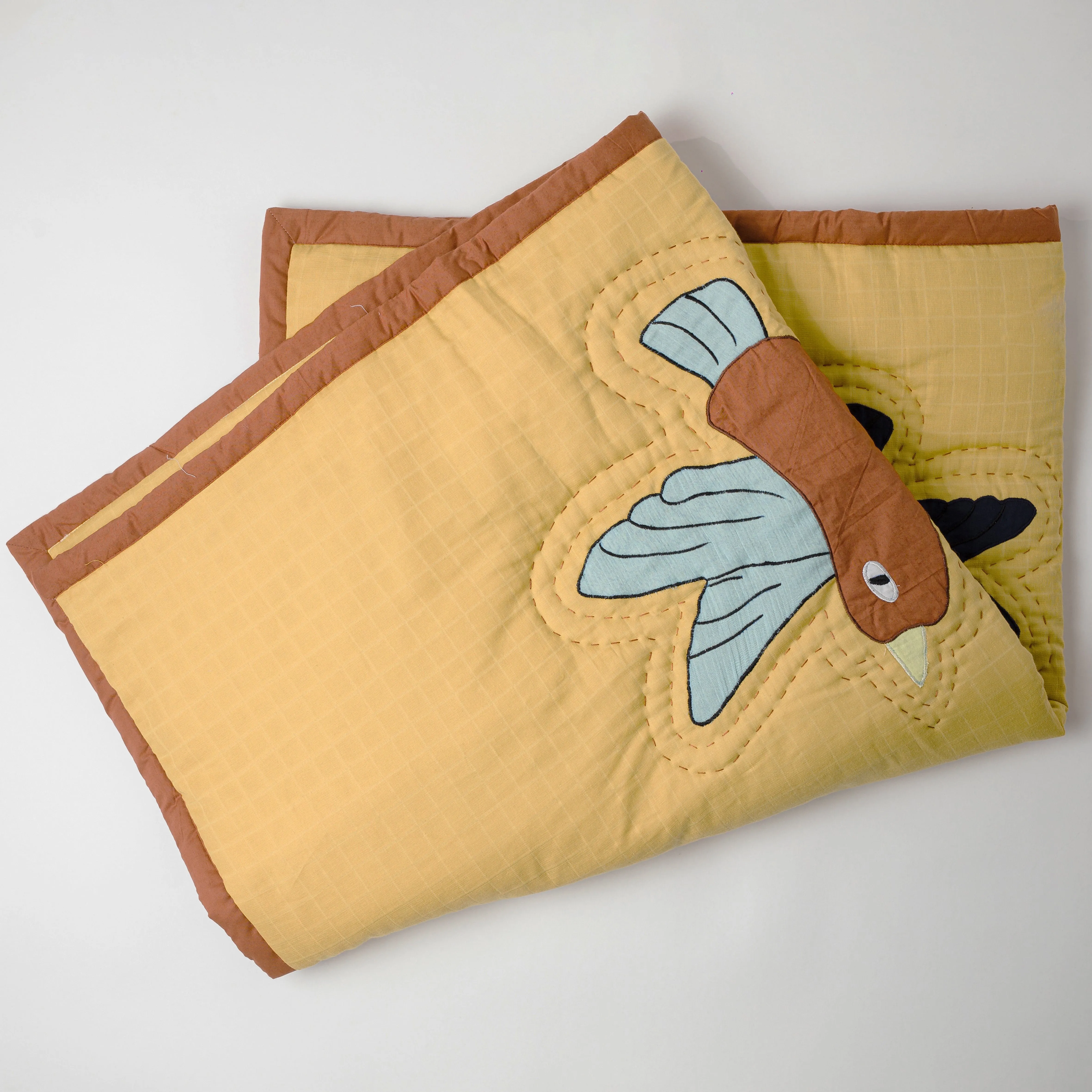 I Want To Fly Handmade Muslin Baby Quilt