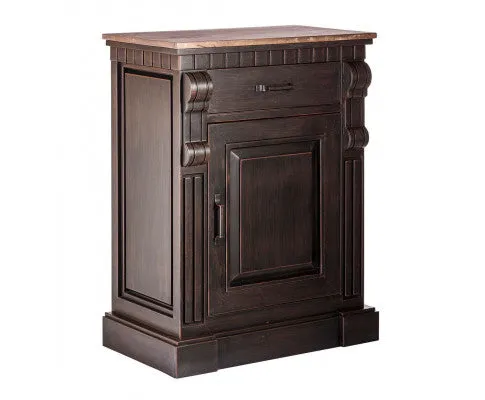 Iron Sideboard Buffet Cabinet with Drawer Storage and Wood Top