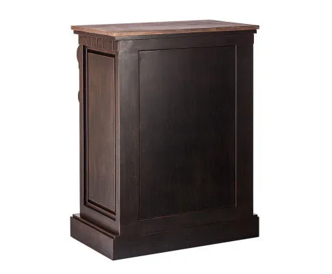 Iron Sideboard Buffet Cabinet with Drawer Storage and Wood Top