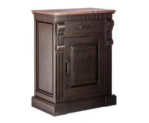 Iron Sideboard Buffet Cabinet with Drawer Storage and Wood Top