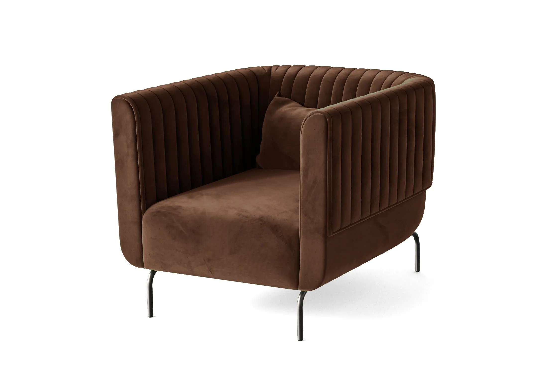 Jackson Armchair Coffee Brown Velvet