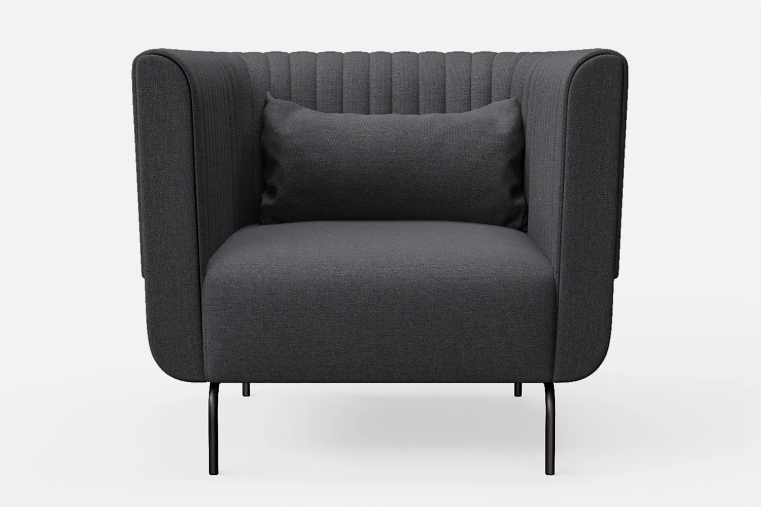 Jackson Armchair Dark Grey Linen Fabric