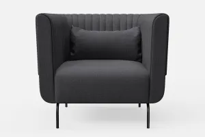Jackson Armchair Dark Grey Linen Fabric