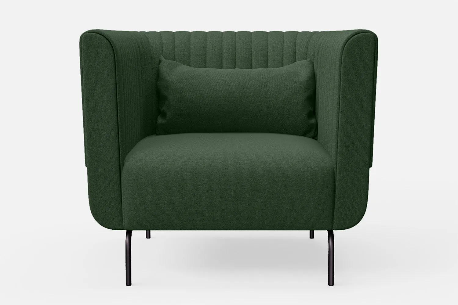 Jackson Armchair Forest Green Linen Fabric