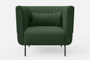 Jackson Armchair Forest Green Linen Fabric