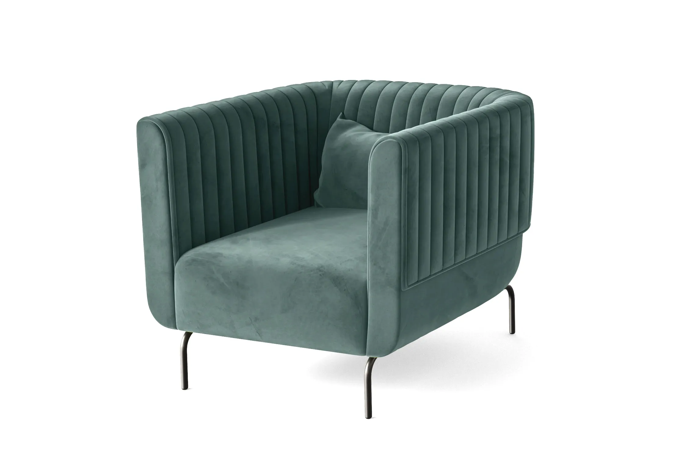 Jackson Armchair Teal Velvet