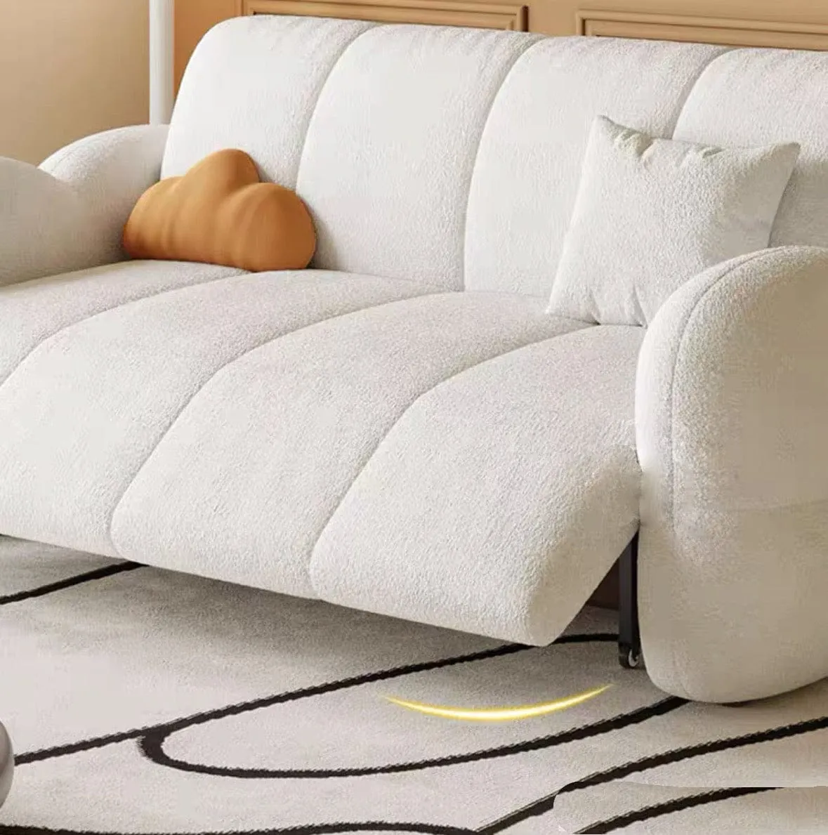 Jennifer Performance Boucle Electric Sofa Bed with Storage