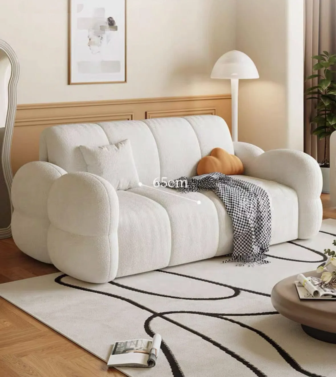 Jennifer Performance Boucle Electric Sofa Bed with Storage