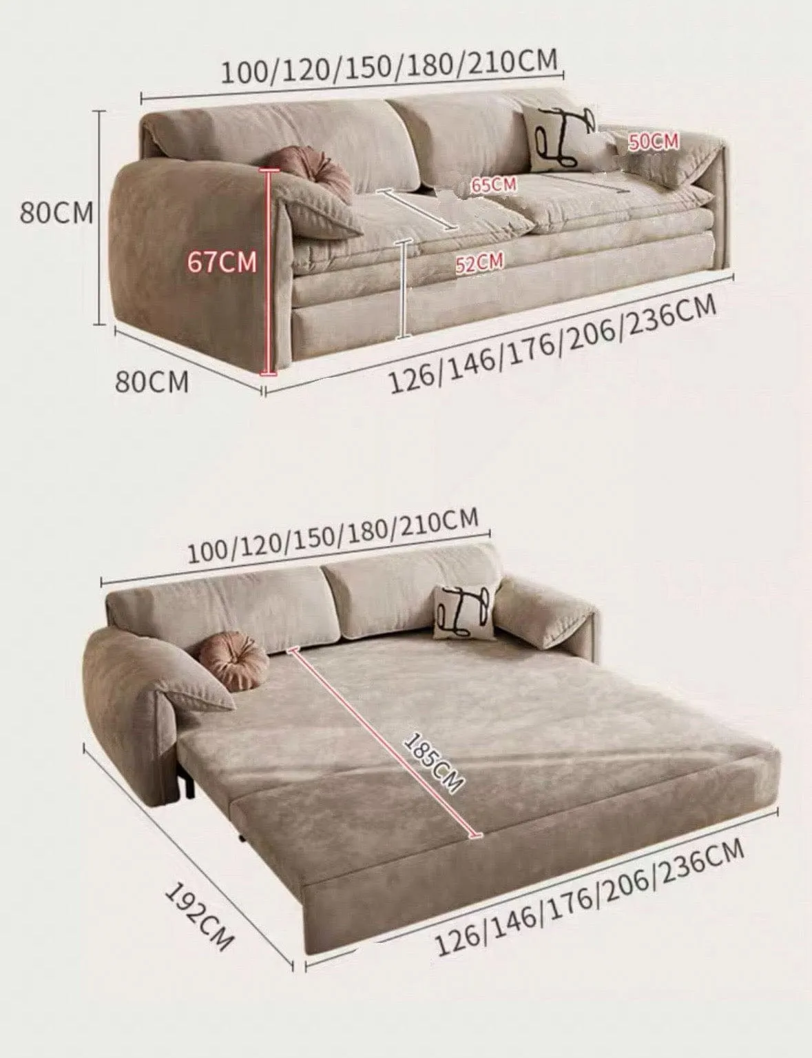 Katherina Scratch Resistant Storage Sofa Bed