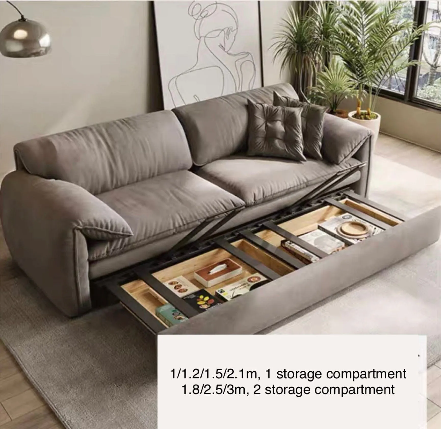 Katherina Scratch Resistant Storage Sofa Bed