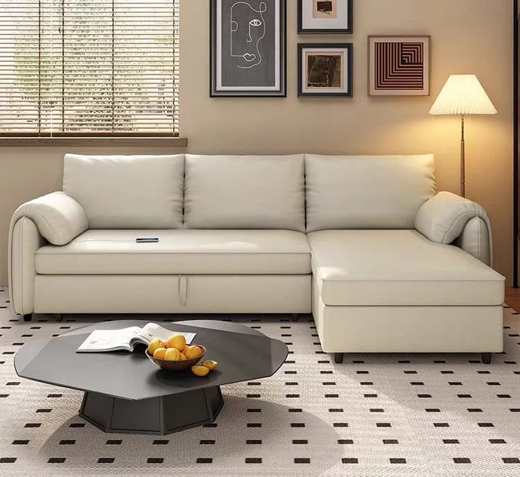 Kayden Scratch Resistant Leather Storage Sofa Bed