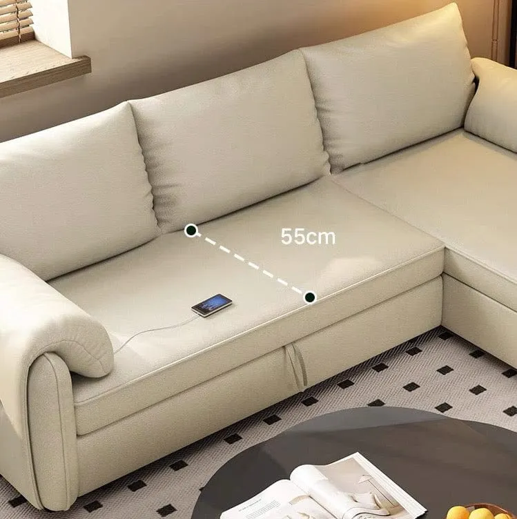 Kayden Scratch Resistant Leather Storage Sofa Bed