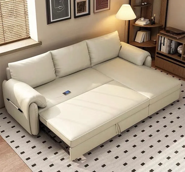Kayden Scratch Resistant Leather Storage Sofa Bed