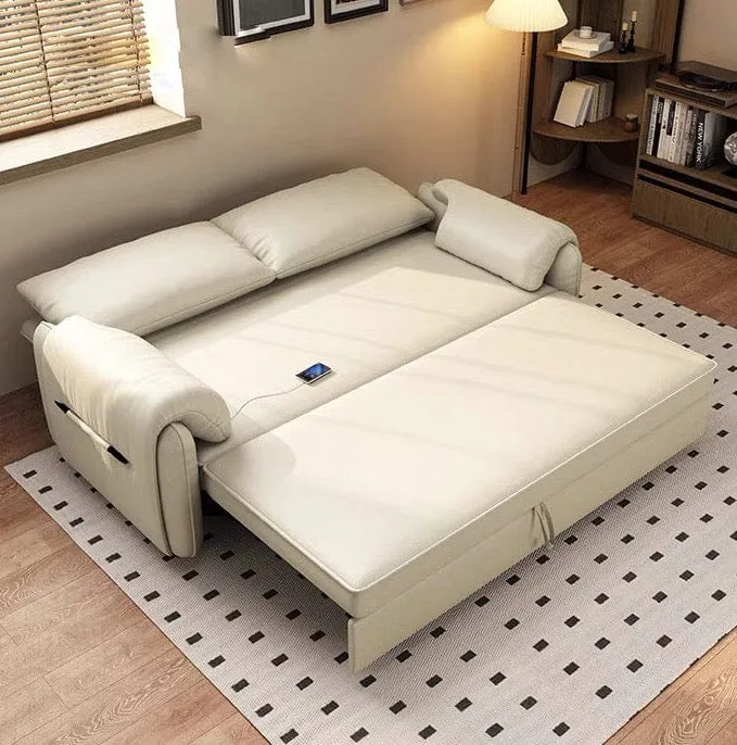 Kayden Scratch Resistant Leather Storage Sofa Bed