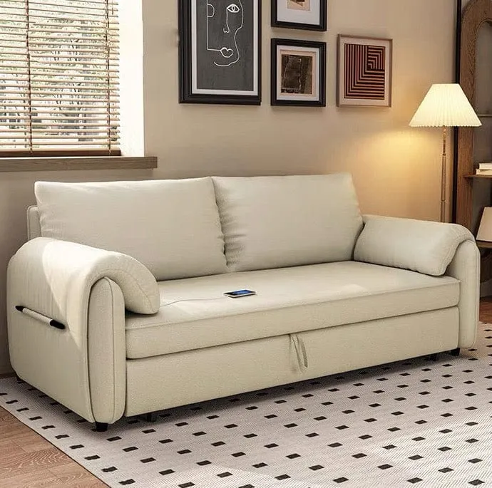 Kayden Scratch Resistant Leather Storage Sofa Bed