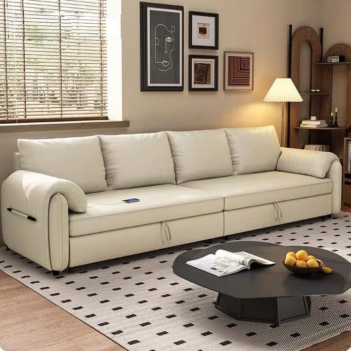 Kayden Scratch Resistant Leather Storage Sofa Bed