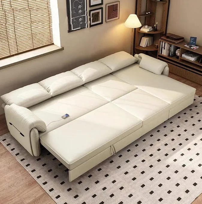 Kayden Scratch Resistant Leather Storage Sofa Bed