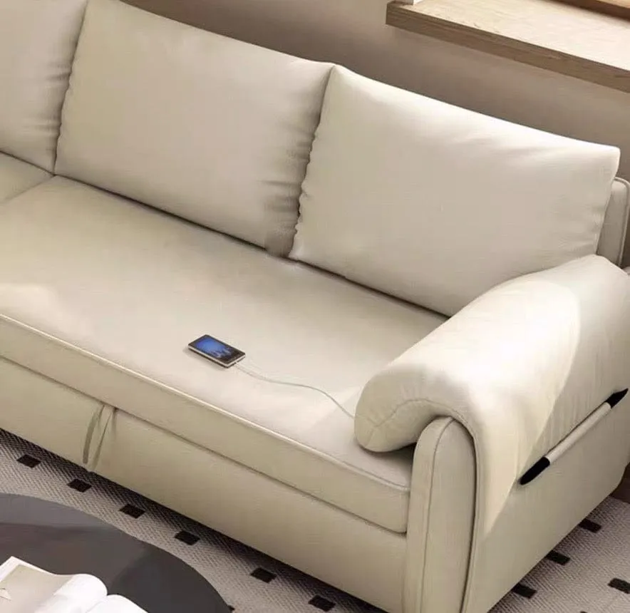 Kayden Scratch Resistant Leather Storage Sofa Bed