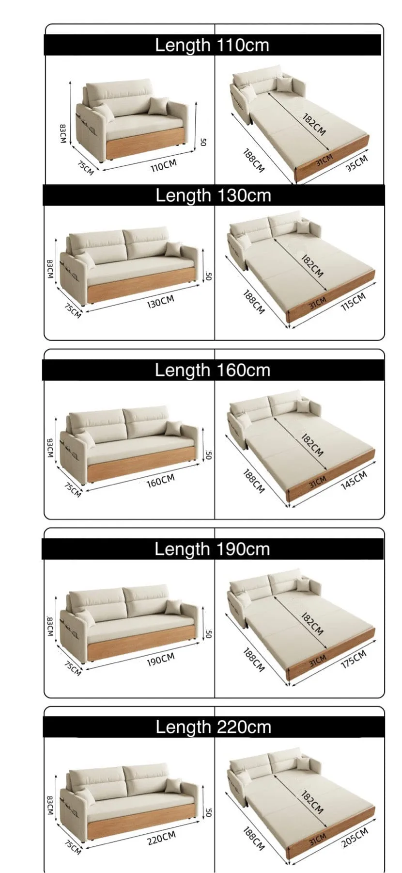 Kera Storage Sofa Bed