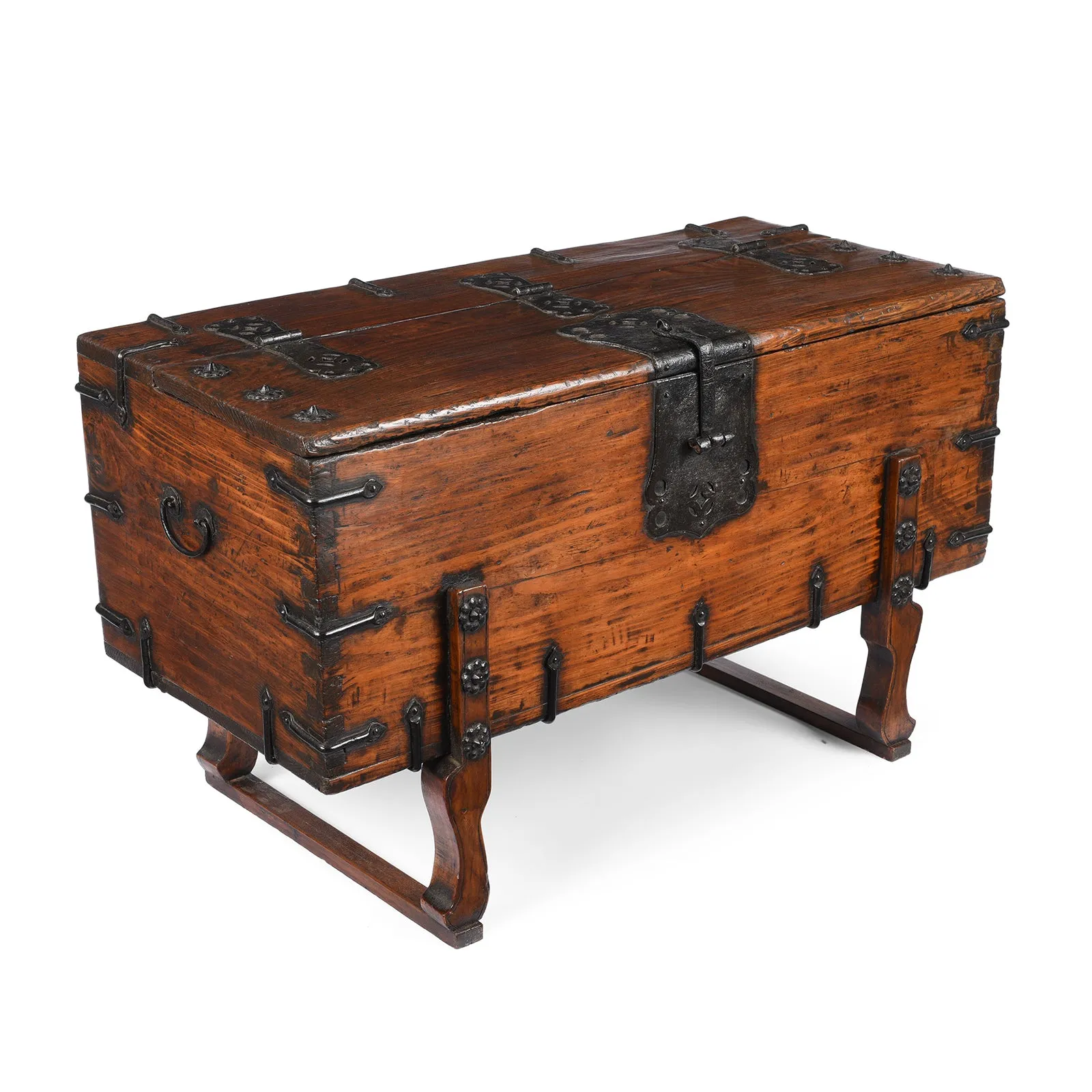 Korean Ton Kwe Coin Chest (With Later Stand) - Ca 1920