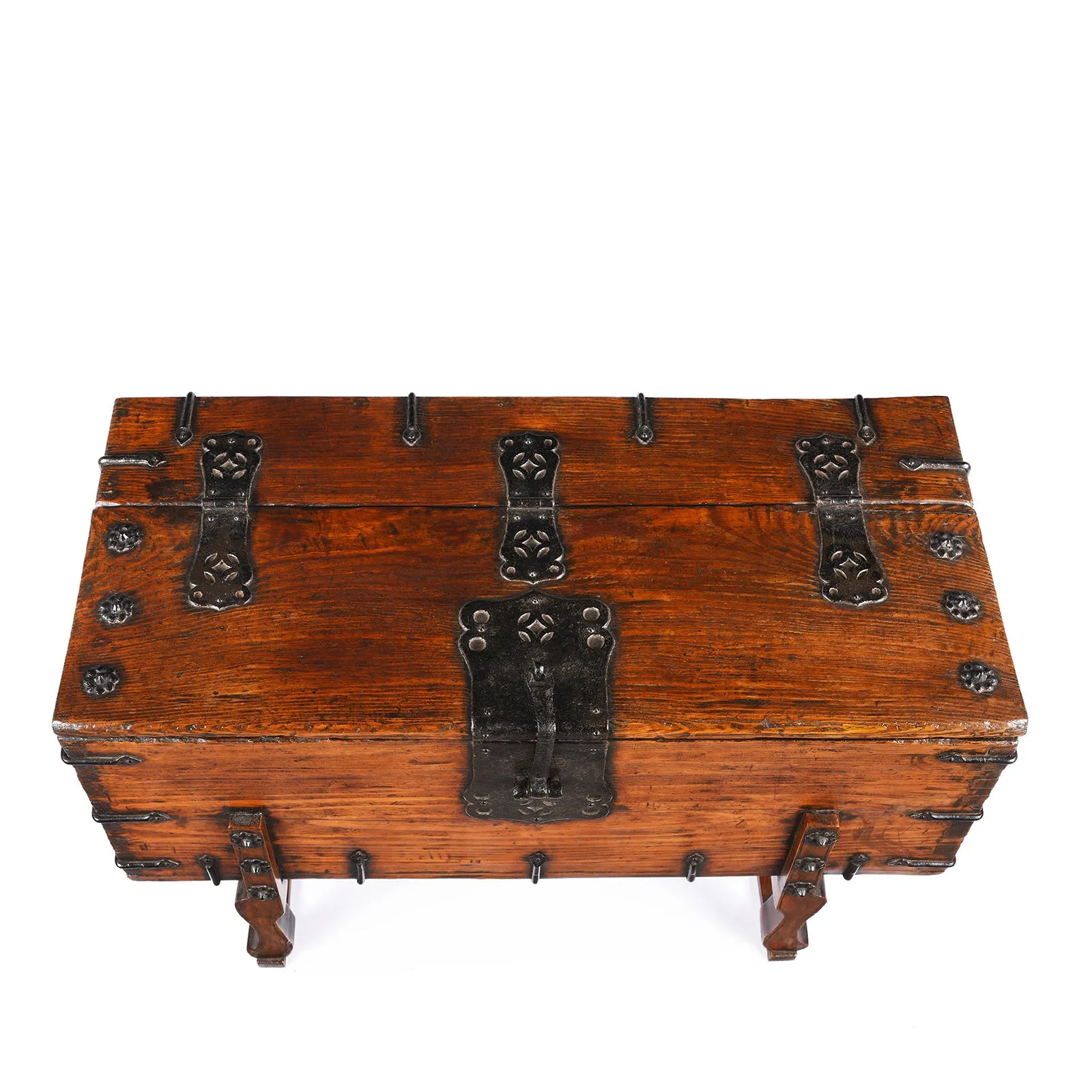 Korean Ton Kwe Coin Chest (With Later Stand) - Ca 1920