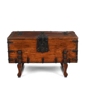 Korean Ton Kwe Coin Chest (With Later Stand) - Ca 1920