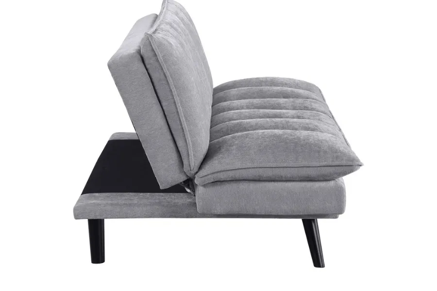 Laredo Upholstered Tufted Convertible Sofa Bed Grey 360018