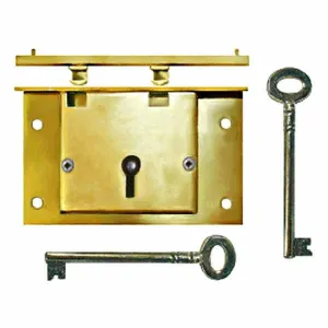 Large Brass Box Locks for lift lid chests