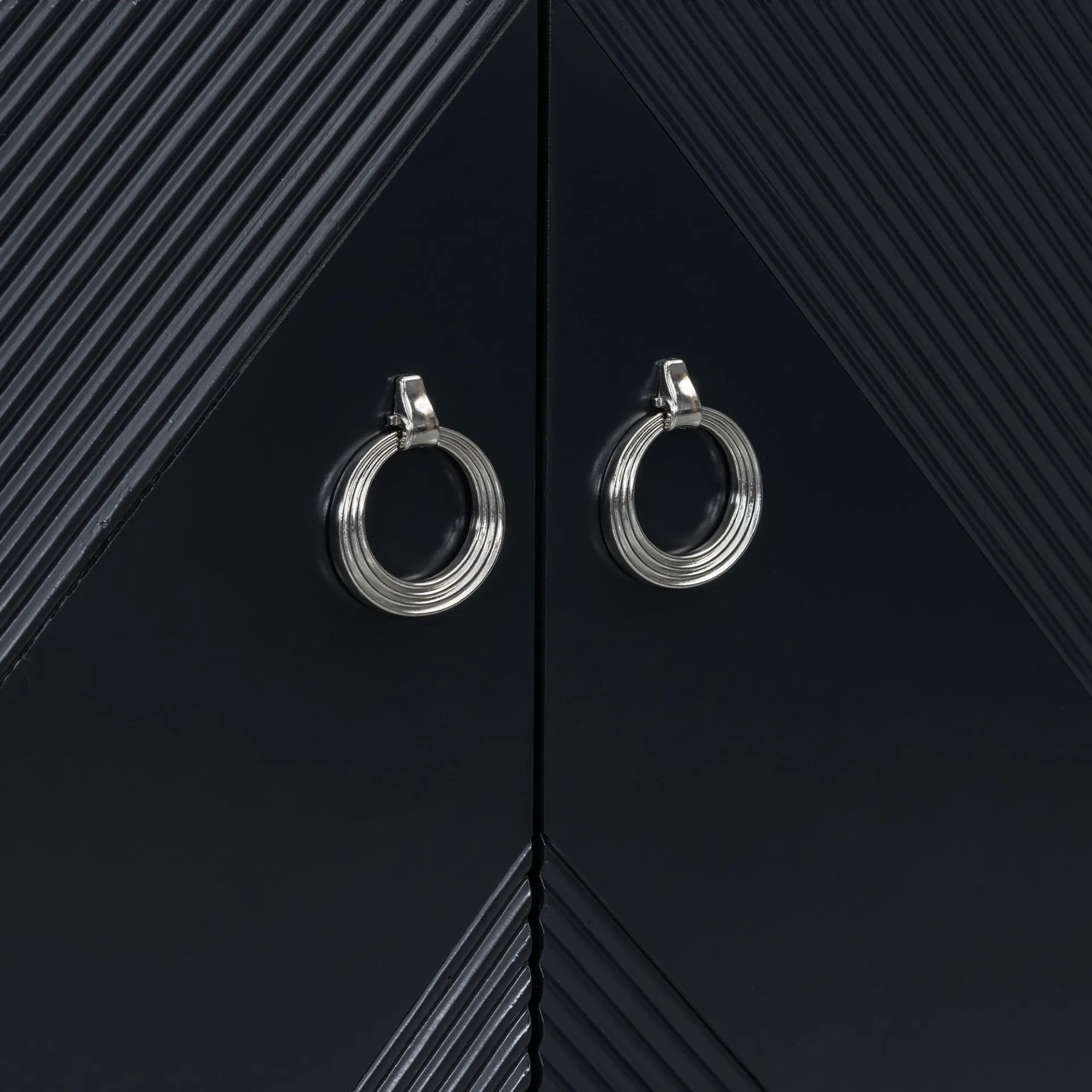 Light Luxury Entryway, Hallway Console Cabinet Adorned with Geometric Patterns