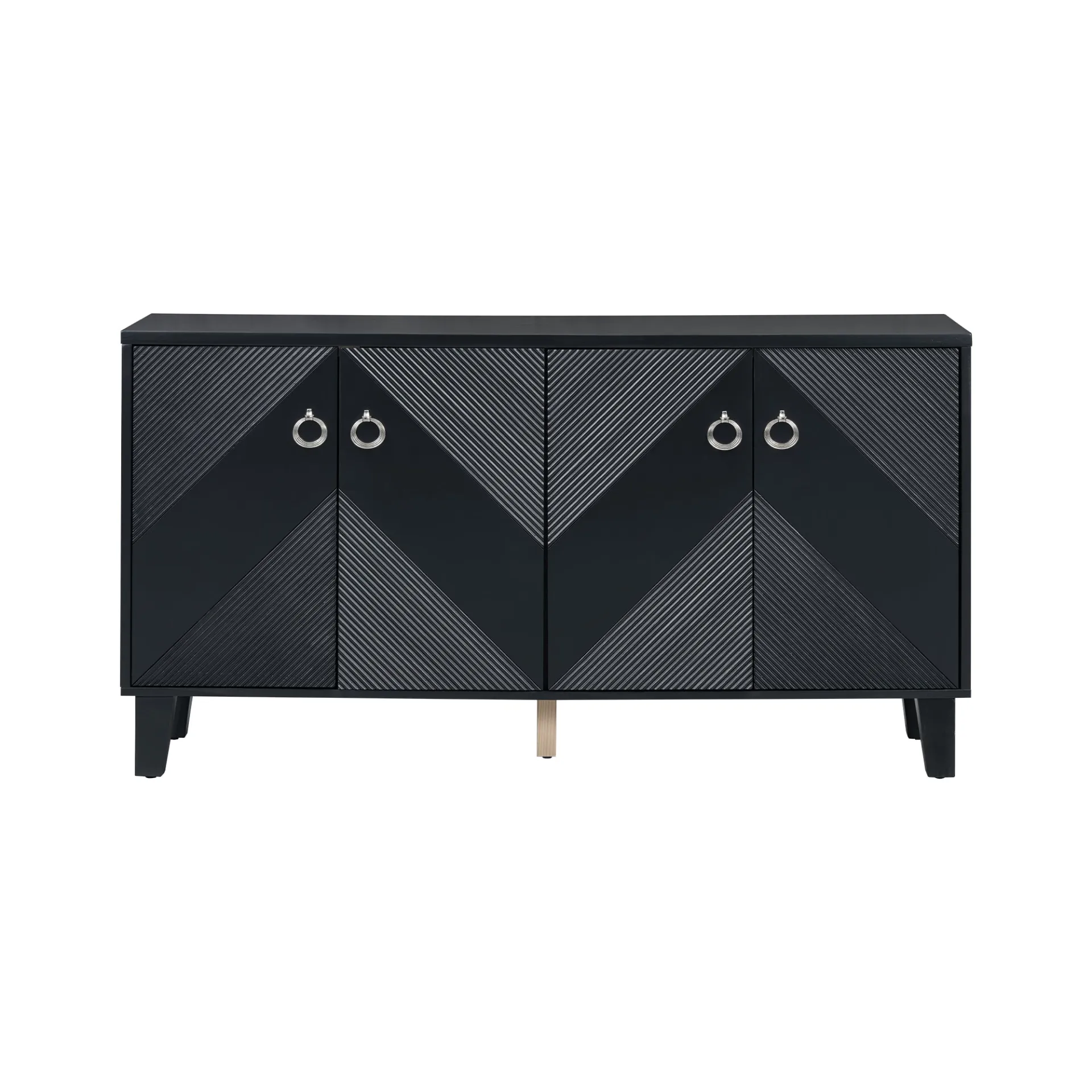 Light Luxury Entryway, Hallway Console Cabinet Adorned with Geometric Patterns