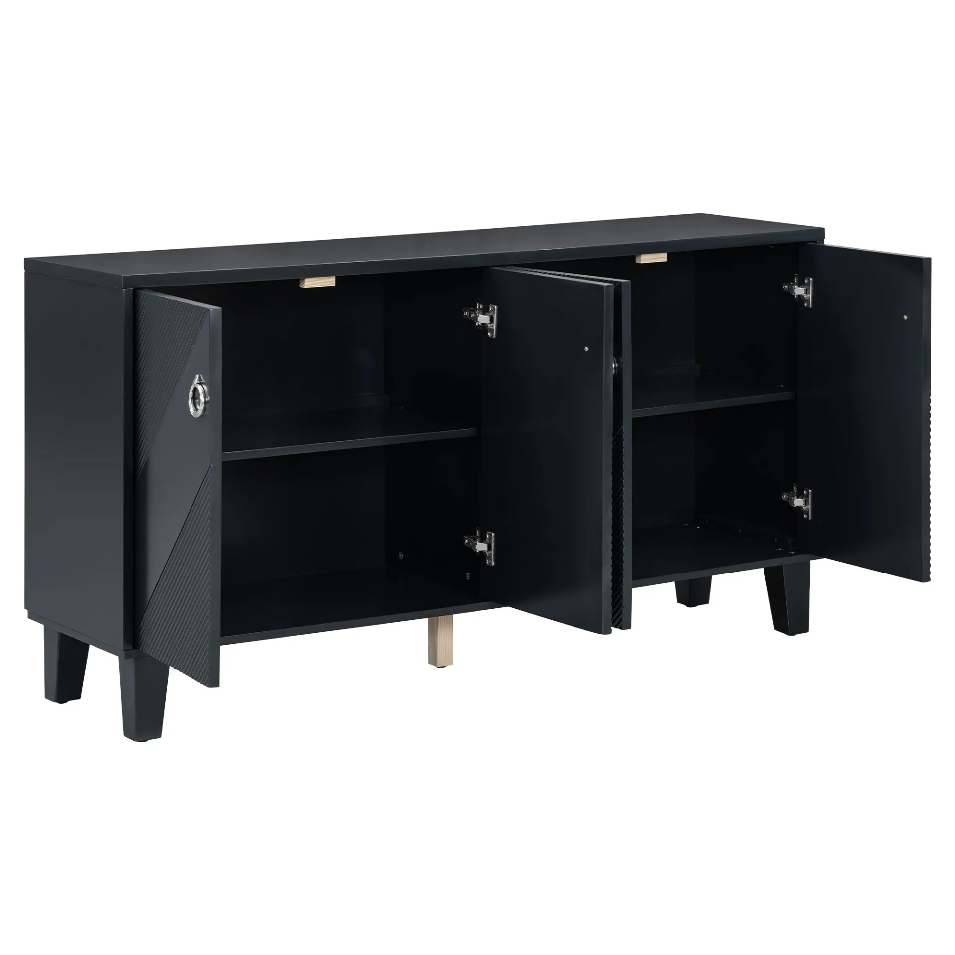 Light Luxury Entryway, Hallway Console Cabinet Adorned with Geometric Patterns