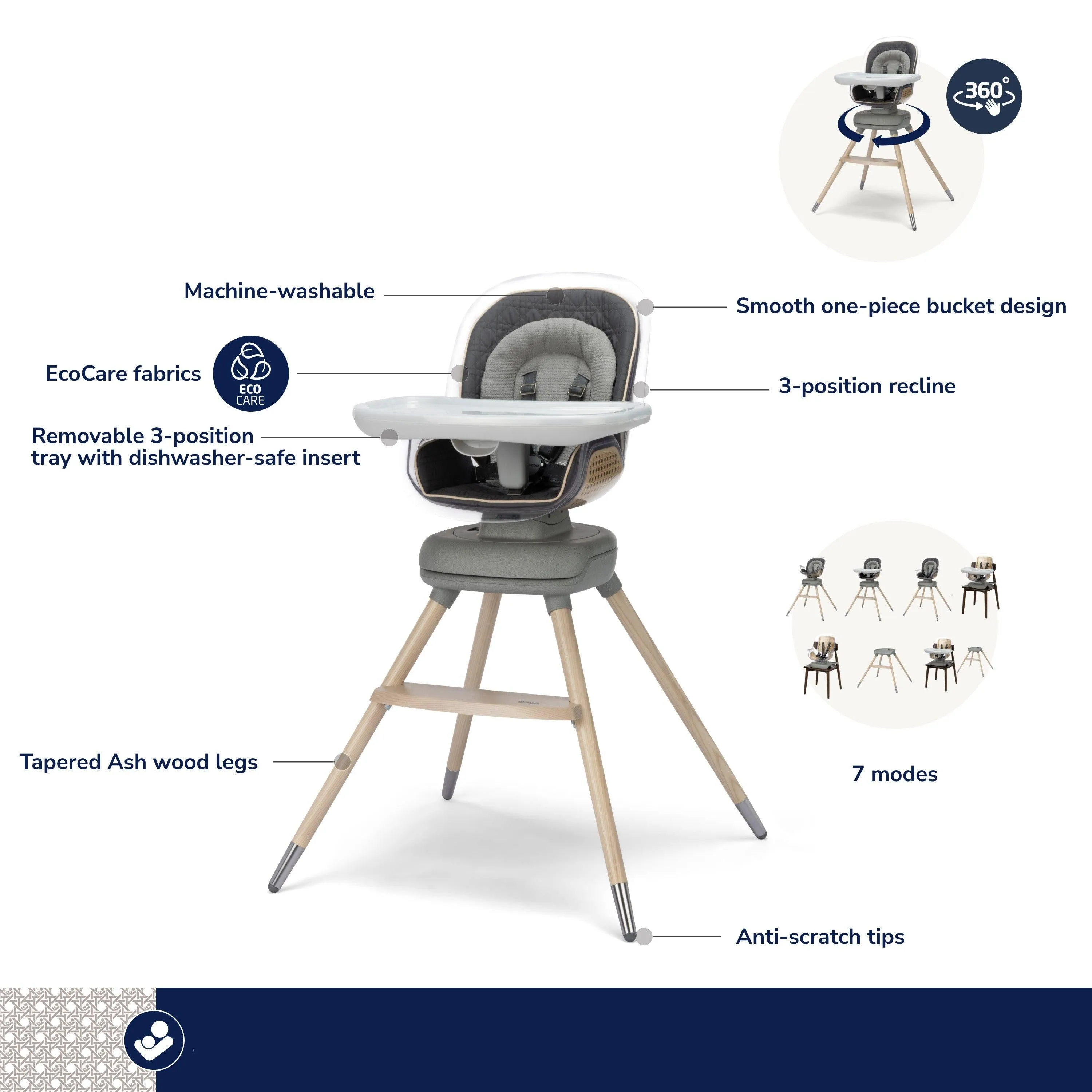Maxi-Cosi Kindred Kiskadee 360 Rotating High Chair