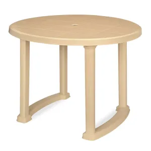 Merel Family Plastic Table L850 x W850 x H725mm Marble Beige