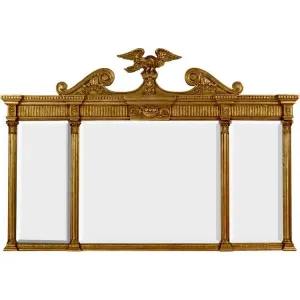 Mount Vernon Burnished Gold Leaf Tri-Panel Classic Mirror
