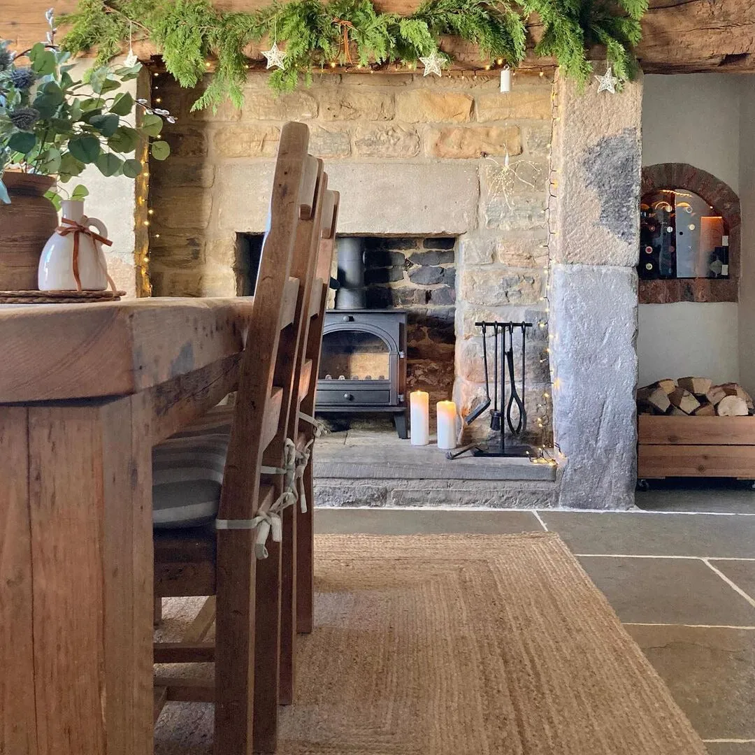 Natural Rustic Braided Jute Rug
